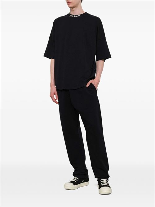 T-shirt Palm Angels da uomo nera con piccolo logo sul petto PALM ANGELS | PAMAA005JR0021003